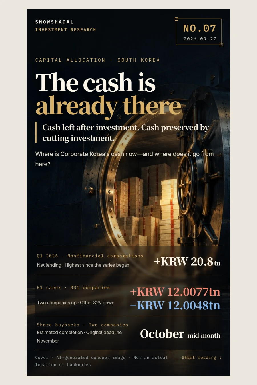 The cash is already there